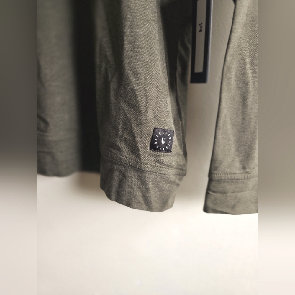 NWT! Linksoul, Linksoul Men's Anza Quarter-Zip, Evergreen Heather , Size M, $98 - Picture 9 of 11